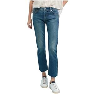 Pilcro Anthropologie Slim Straight Raw Hem Jeans Size 26